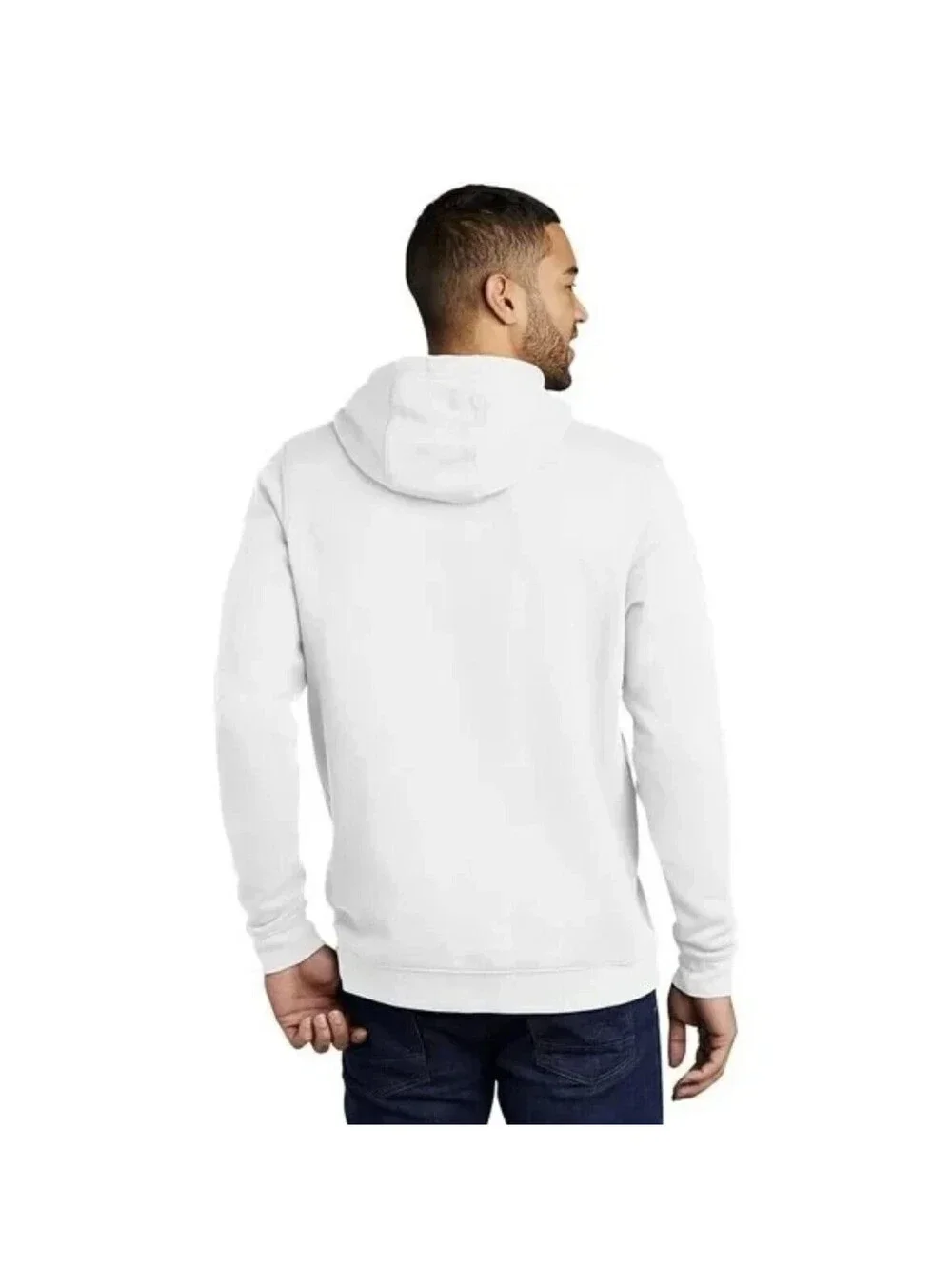 Nike Mens Club Pull Over Hoodie White/Black 611457-100 Size XL